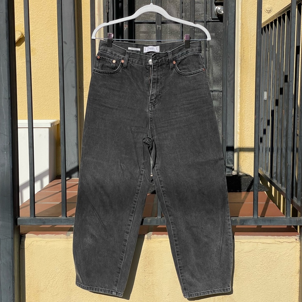 Mango High Waist Slouchy Barrel Jeans